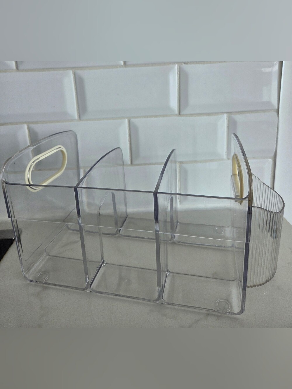 Clear Acrylic Desk Organizer Caddy - Transparent